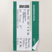 Boarding Pass - Groen Strandlaken (Voorkant)