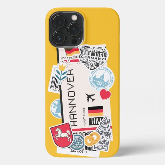 BOARDING PASS HANNOVER, DUITSLAND iPhone CASE Hoesje (Achterkant)