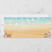 Boarding Pass Hearts in Sand Save the Date Invitat (Dos)