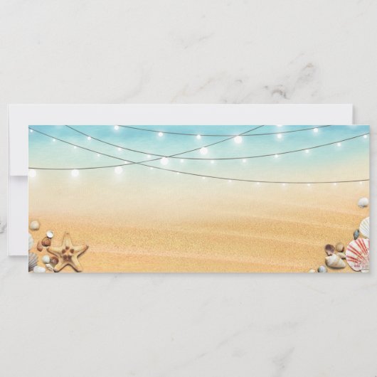 Boarding Pass Hearts in Sand Save the Date Invitat (Dos)