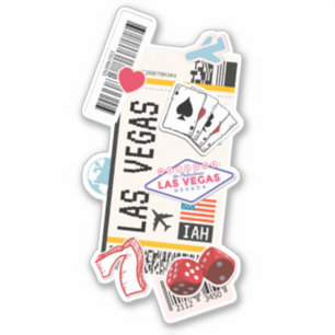 BOARDING PASS LAS VEGAS NEVADA VERENIGDE STATEN STICKER