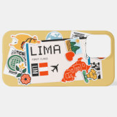 BOARDING PASS LIMA PERU iPhone CASE iPhone Hoesje (Achterkant horizontaal)