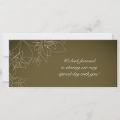 Boarding Pass Linen Wedding Invitation Autumn Kaart (Achterkant)