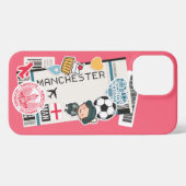 BOARDING PASS MANCHESTER, ENGLAND iPhone CASE Hoesje (Achterkant horizontaal)