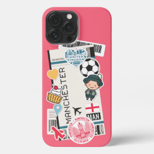 BOARDING PASS MANCHESTER, ENGLAND iPhone CASE 13 Pro Max Hoesje