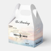 Boarding Pass Ocean Sunset Destination Wedding Bedankdoosjes (Voorkant Zijde)