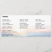 Boarding Pass Ocean Sunset Destination Wedding Programma (Achterkant)