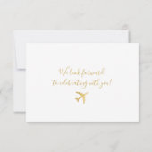 Boarding Pass Plane Ticket Travel Theme Party RSVP (Achterkant)