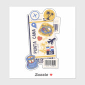 BOARDING PASS PUNTA CANA DOMINICAANSE REPUBLIEK STICKER (Vel)