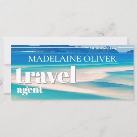 Boarding Pass reisagent Ocean Business (Achterkant)