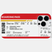 Boarding Pass - Rood Case-Mate iPhone Case (Achterkant (horizontaal))