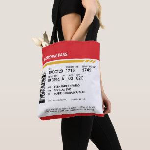 Boarding Pass - Rood Draagtas