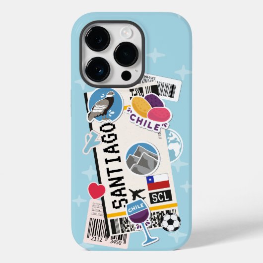 BOARDING PASS SANTIAGO CHILE Case-Mate iPhone CASE (Achterkant)