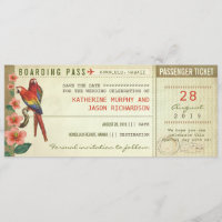 boarding pass save the date tickets