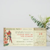 boarding pass save the date tickets (Debout devant)