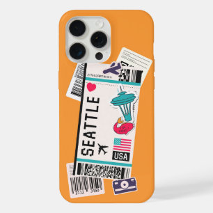 BOARDING PASS SEATTLE USA iPhone 15 PRO MAX HOESJE