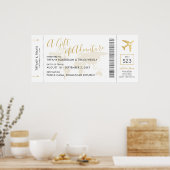 Boarding Pass Ticket Travel Gift Poster (Keuken)
