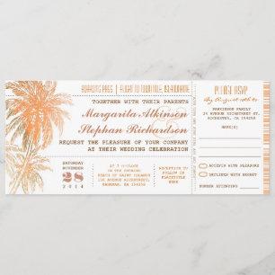 boarding pass tickets bruiloft uitnodigingen met R