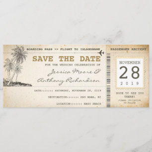 Boarding Pass tickets voor Save the Date