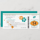 Boarding Pass to Hawaii Kaart (Voorkant / Achterkant)