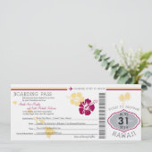 Boarding Pass to Hawaii Kaart (Staand voorkant)