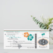 Boarding Pass to Hawaii Kaart (Staand voorkant)