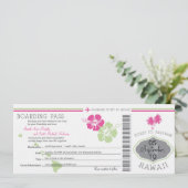 Boarding Pass to Hawaii Kaart (Staand voorkant)