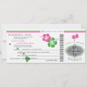 Boarding Pass to Hawaii Save The Date (Voorkant)