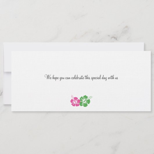 Boarding Pass to Hawaii Save The Date (Achterkant)