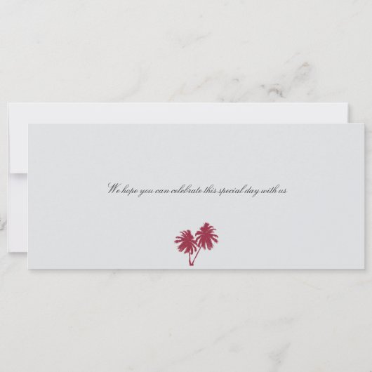 Boarding Pass to Hawaii SilverGrey/Red Kaart (Achterkant)