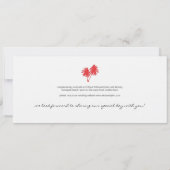 Boarding Pass to Hawaii Wedding Invitation Kaart (Achterkant)