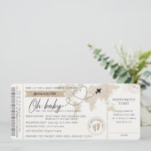 Boarding Pass Travel Baby shower Uitnodigen Kaart (Staand voorkant)