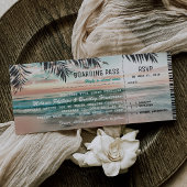 Boarding Pass Tropical Beach Weddenschappen Ticket Kaart
