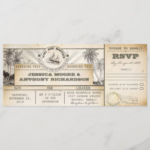 Boarding Pass Wedding Tickets - Uitnodigingen
