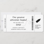 Boarding Pass Zwangerschap Aankondiging voor man (Voorkant)