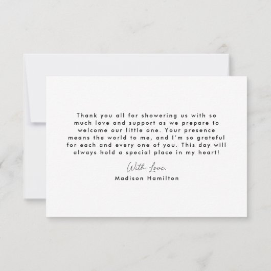 Boards and Bottles Charcuterie Baby Shower Bedankkaart (Achterkant)