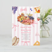 Boards & Bows Charcuterie Bruidsfeest Kaart (Staand voorkant)