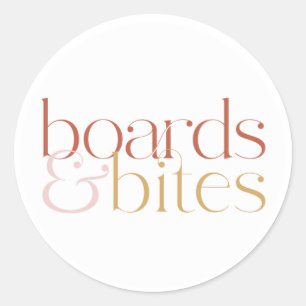 Boards en Bites Sticker - Wit
