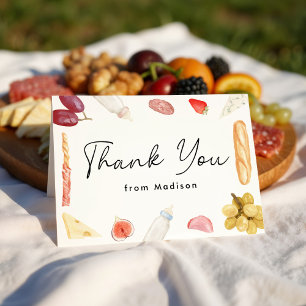 Boards en Flessen Charcuterie Baby Shower Bedankkaart