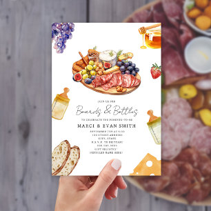 Boards & Flessen Charcuterie Neutraal Baby shower Kaart