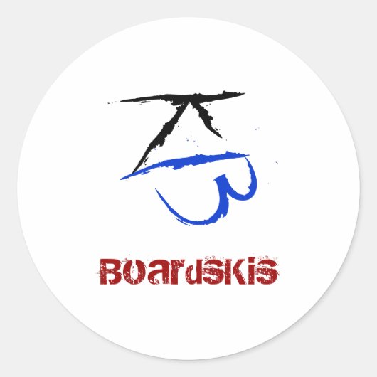 BoardsKis - Embleem Sticker (wit) (Voorkant)