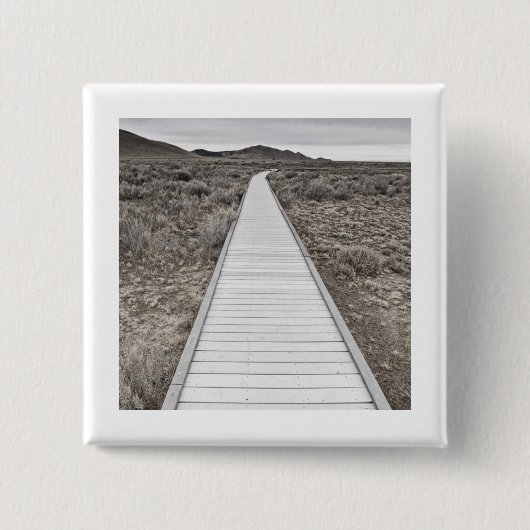 Boardwalk door de woestijn vierkante button 5,1 cm (Voorkant)