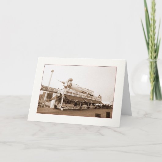 Boardwalk Food Stand Blank Wenskaart Kaart (Voorkant)