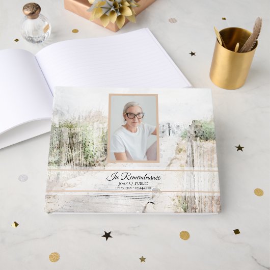 Boardwalk naar het strand Viering van het leven Me Gastenboek (Voorkant open)