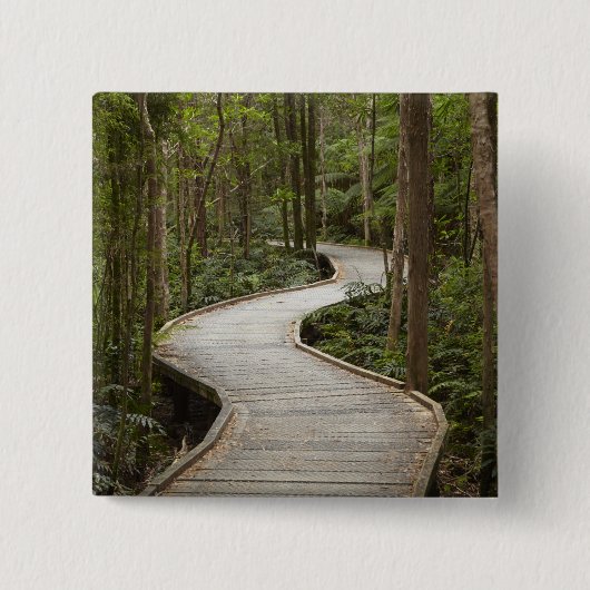 Boardwalk naar Nelson Herfsten, Franklin - Gordon Vierkante Button 5,1 Cm (Voorkant)