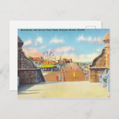 Boardwalk Ocean Front Park, Daytona Beach, Florida Briefkaart (Voorkant / Achterkant)
