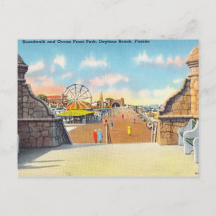 Boardwalk Ocean Front Park, Daytona Beach, Florida Briefkaart