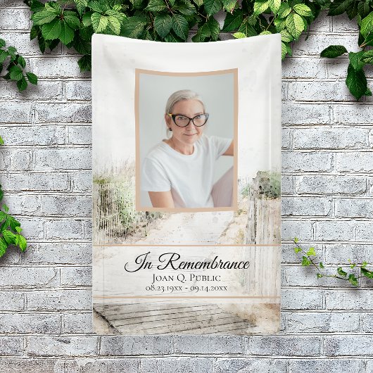 Boardwalk to Beach Viering van het leven Begrafeni Spandoek