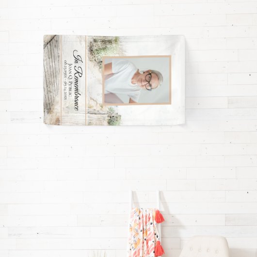 Boardwalk to Beach Viering van het leven Begrafeni Spandoek (Insitu)