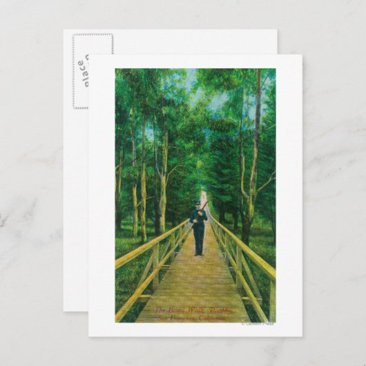 Boardwalk-Uitzicht bij Presidio Briefkaart (Voorkant / Achterkant)